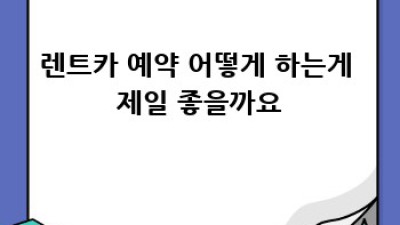 렌트카 이용 꿀팁: 예약부터 반납까지 완벽 가이드